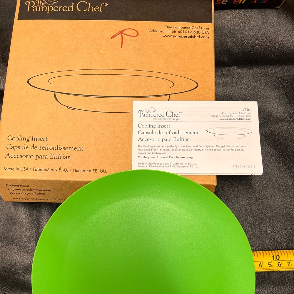 Pampered Chef Salad Spinner Cooling Insert